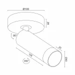 Потолочный светодиодный светильник LeDron SAGITONY SAGITONY R1 S40 Dim Wooden Wh