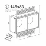 Встраиваемый светильник под сменную лампу LeDron RISE SQ H KIT2 RISE SQ H KIT2 Gold