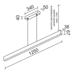 Подвесной светильник LeDron LINE E2 13306 LINE E2 1250 Wh 3K