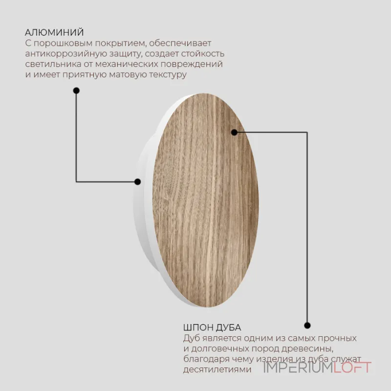 Настенный светодиодный светильник LeDron GW-8663 GW-8663/24 Wooden White Настенный светодиодный светильник LeDron GW-8663 GW-8663/24 Wooden White