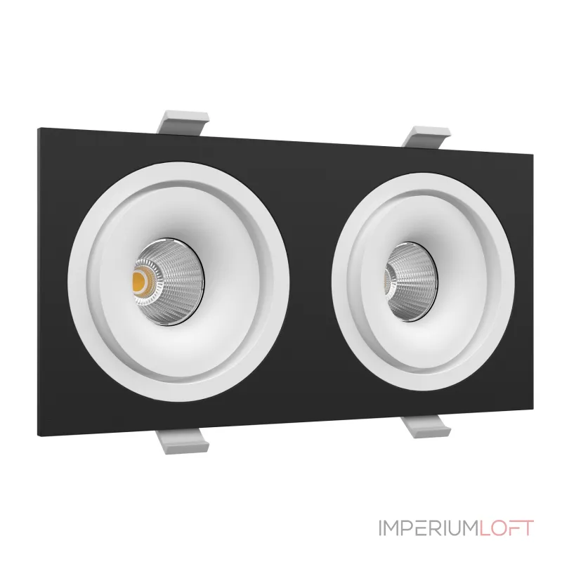 Встраиваемый поворотный светодиодный светильник LeDron MJ1006 MJ1006 SQ2 Black-White 4000K