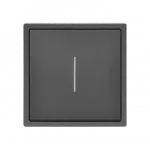 Одноклавишный проходной переключатель с LED-подсветкой LeDron 1 Gang 2 Way LED Grey