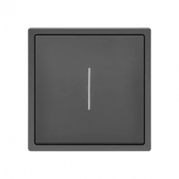 Одноклавишный проходной переключатель с LED-подсветкой FORKEL 1 Gang 2 Way LED Grey