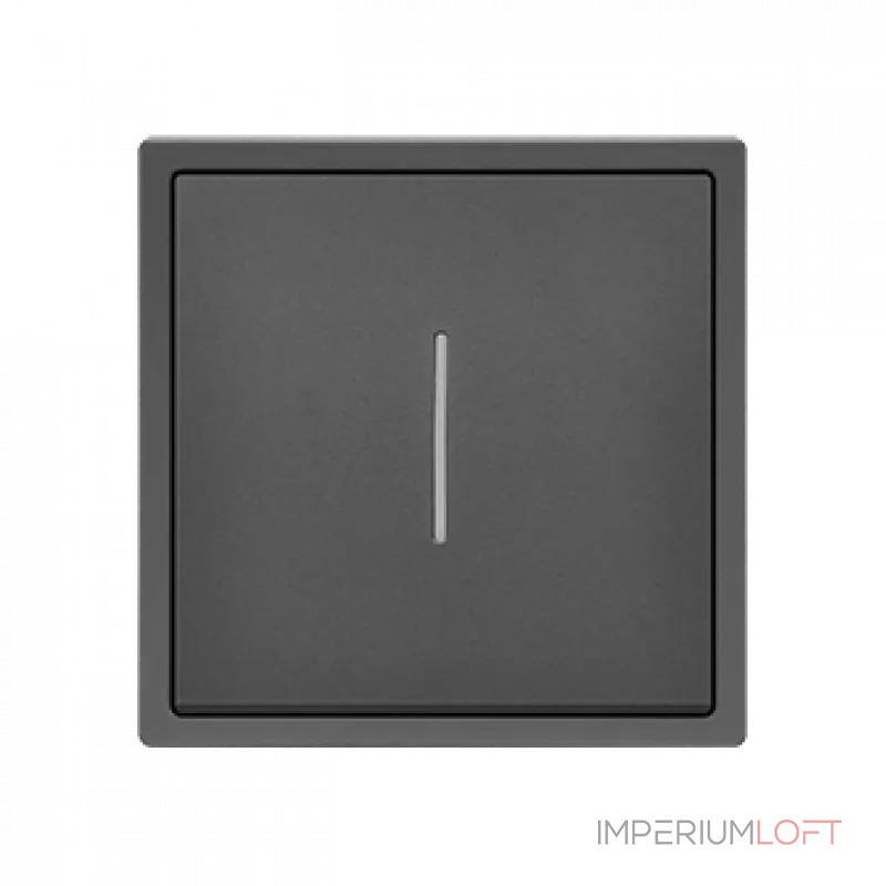 Одноклавишный проходной переключатель с LED-подсветкой LeDron 1 Gang 2 Way LED Grey
