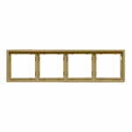 Рамка на 4 поста для розеток и выключателей LeDron 4 Frame PC Gold