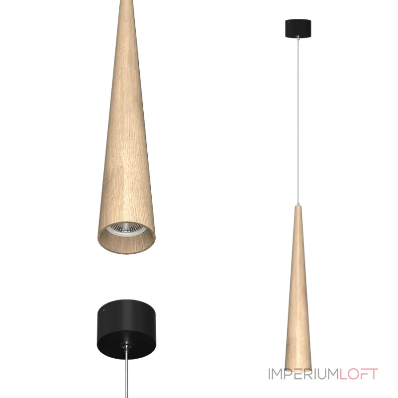 Подвесной светильник LeDron WoodCone WoodCone Black Подвесной светильник LeDron WoodCone WoodCone Black