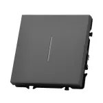 Одноклавишный проходной переключатель с LED-подсветкой LeDron 1 Gang 2 Way LED Grey