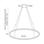 Подвесной светильник LeDron RING LINE RING LINE R1500 Black 3K
