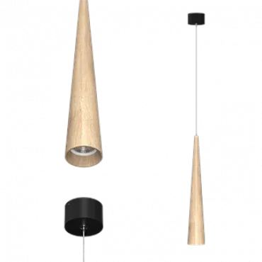 Подвесной светильник LeDron WoodCone WoodCone Black Подвесной светильник LeDron WoodCone WoodCone Black