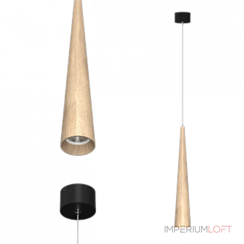 Подвесной светильник LeDron WoodCone WoodCone Black Подвесной светильник LeDron WoodCone WoodCone Black