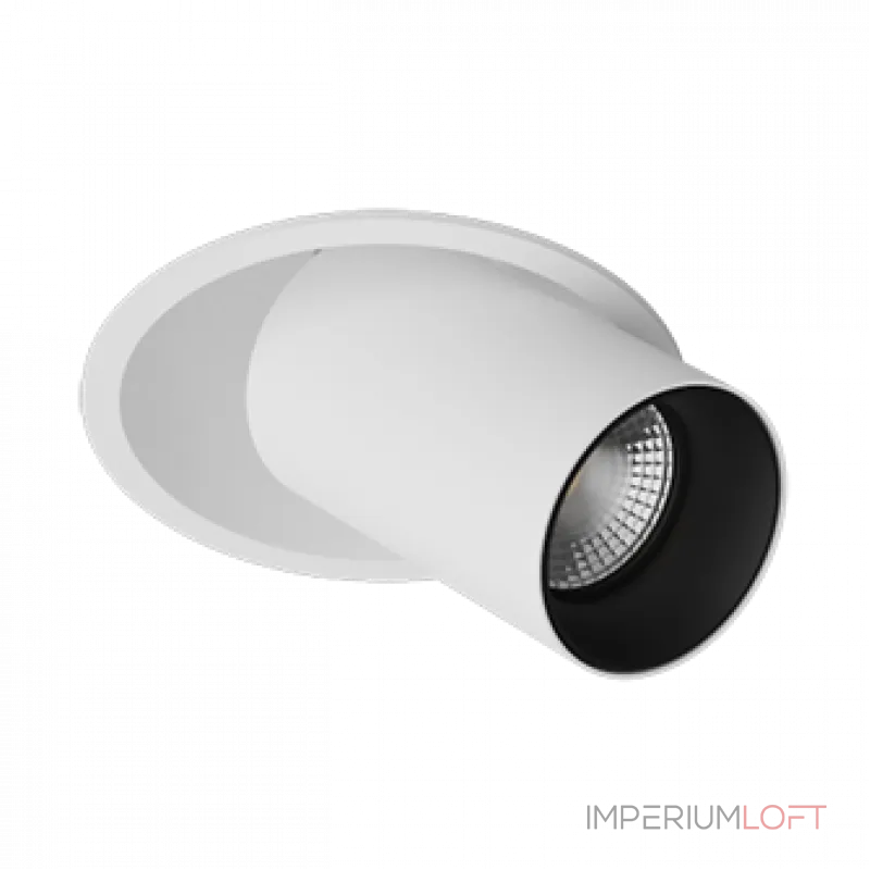 Встраиваемый поворотный светильник под сменную лампу LeDron MJ-1130 White-Black