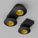 Потолочный поворотный светодиодный светильник LeDron KRIS SLIM KRIS SLIM Black-Gold TRIAC
