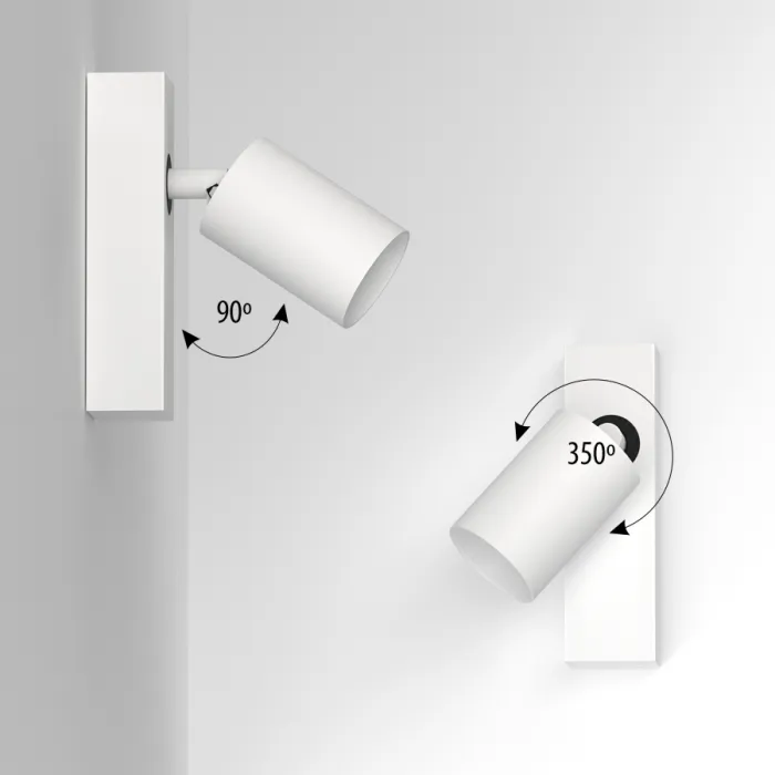 Настенно-потолочный поворотный светодиодный светильник LeDron SAGITONY SAGITONY E S60 White от ImperiumLoft