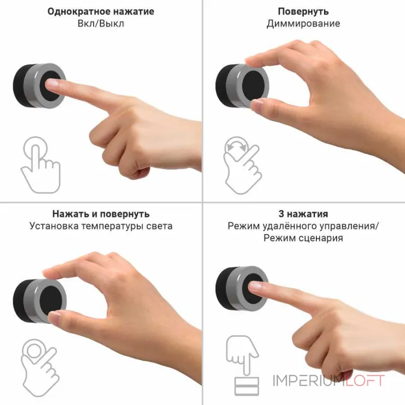 Накладной роторный радиопульт LeDron Mix Zigbee RD01 от ImperiumLoft