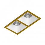 Встраиваемый светодиодный светильник LeDron RISE KIT RISE KIT 2 LED 4000K Gold-White