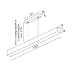 Подвесной светильник LeDron LINE E2 13171 LINE E2 1250 Wh 3K