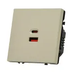 USB зарядное устройство типа A+С LeDron USB Socket A+C 65W Cashmere