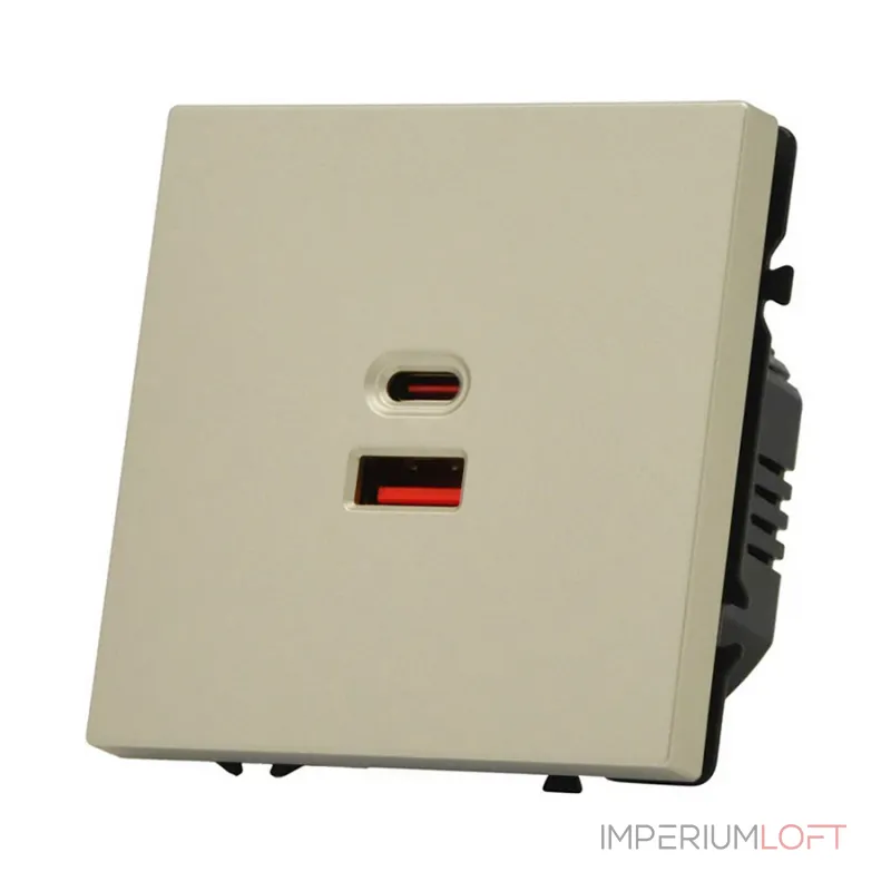 USB зарядное устройство типа A+С LeDron USB Socket A+C 65W Cashmere