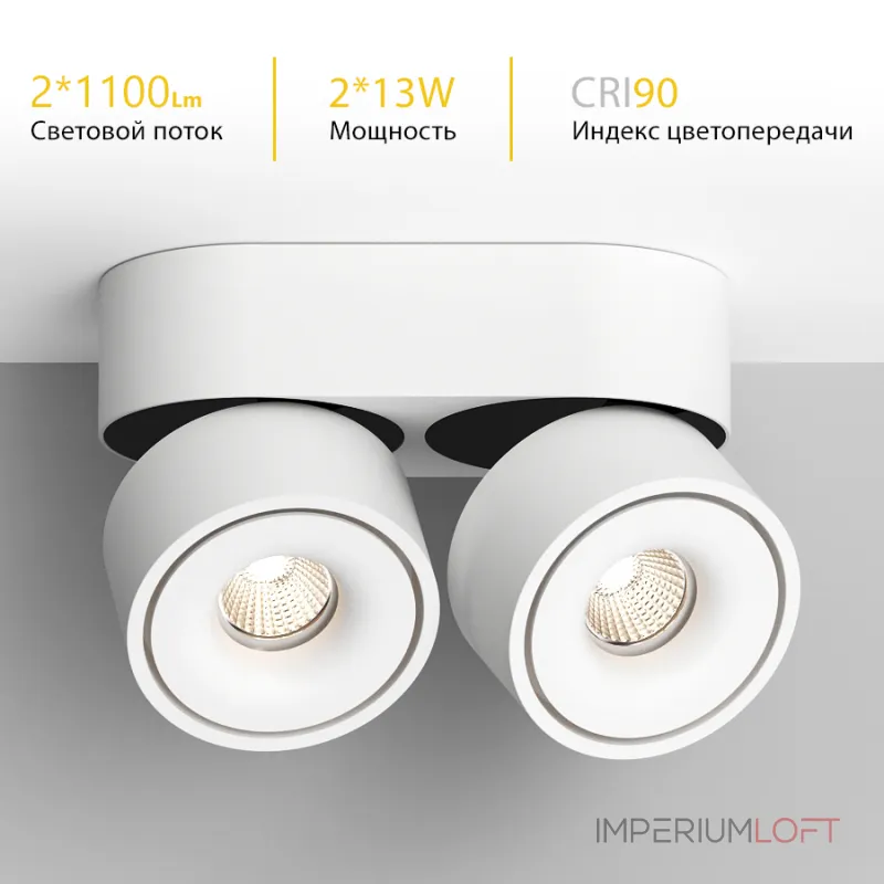 Потолочный поворотный светодиодный светильник LeDron LH13W LH13W 2 White 4000K Потолочный поворотный светодиодный светильник LeDron LH13W LH13W 2 White 4000K