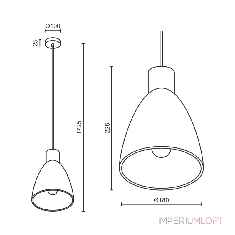 Подвесной светильник LeDron OVERAL MH-2507W Подвесной светильник LeDron OVERAL MH-2507W