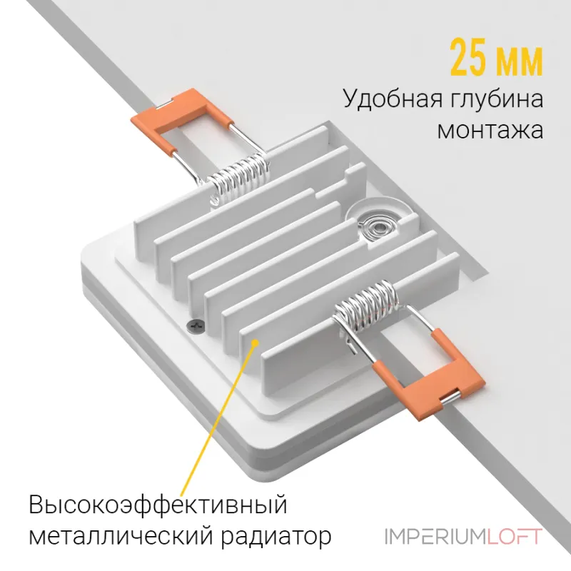 Встраиваемый светодиодный светильник LeDron LIP0906-5W-F3000K Triac Dim