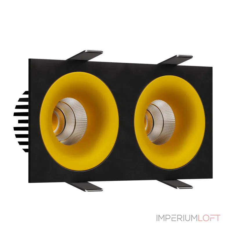 Встраиваемый светодиодный светильник LeDron LOFT LOFT SQ2 Black-Gold 4000K