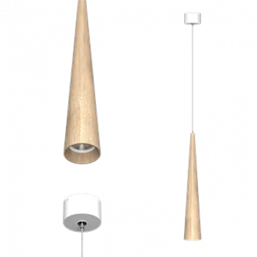 Подвесной светильник LeDron WoodCone WoodCone White