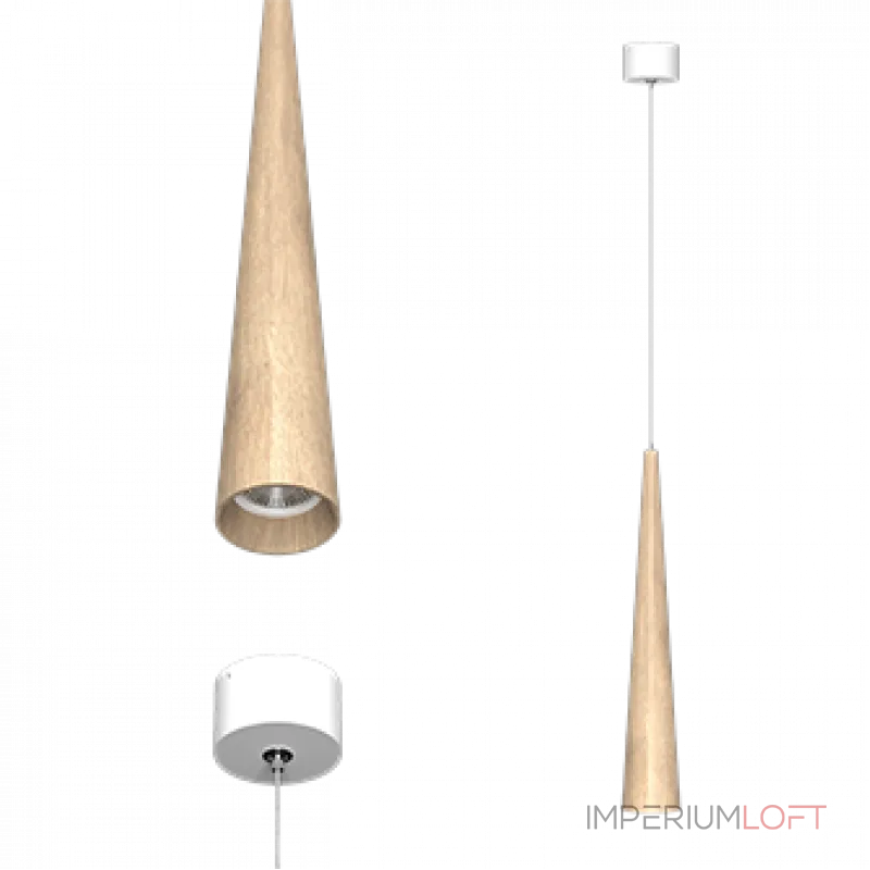 Подвесной светильник LeDron WoodCone WoodCone White