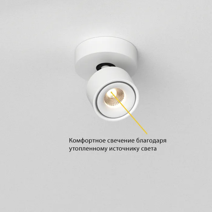 Потолочный поворотный светодиодный светильник LeDron SAGITONY SAGITONY R1 S75 Dim Black от ImperiumLoft