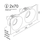Встраиваемый светильник под сменную лампу LeDron MJ1003 MJ1003 SQ2 Black-Gold от ImperiumLoft