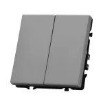 Переключатель двухклавишный перекрёстный LeDron 2G Intermediate Light Grey