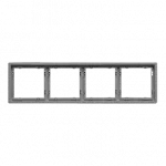 Рамка на 4 поста для розеток и выключателей LeDron 4 Frame PC Light Grey