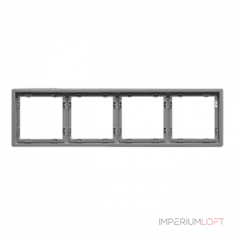Рамка на 4 поста для розеток и выключателей LeDron 4 Frame PC Light Grey Рамка на 4 поста для розеток и выключателей LeDron 4 Frame PC Light Grey