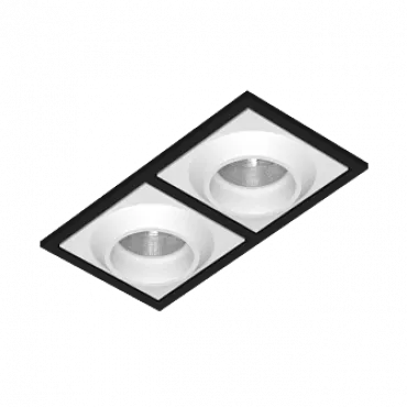 Встраиваемый светодиодный светильник LeDron GIZA GIZA SQ2 Black-White 4000K
