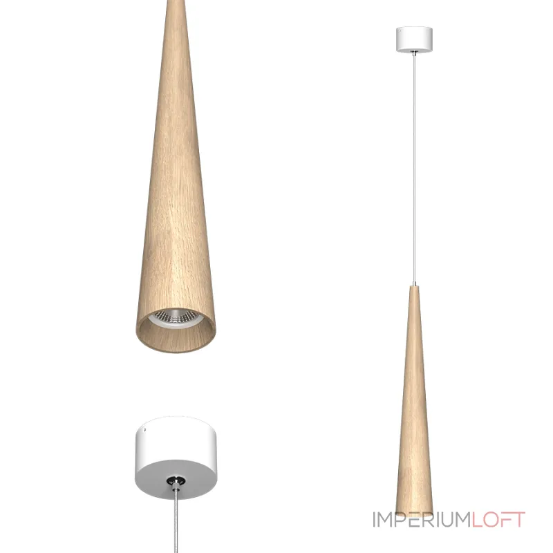 Подвесной светильник LeDron WoodCone WoodCone White
