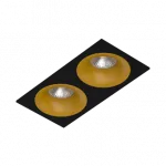 Встраиваемый светильник под сменную лампу LeDron MJ1003 MJ1003 SQ2 Black-Gold от ImperiumLoft