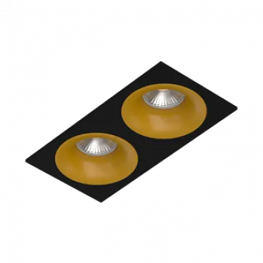 Встраиваемый светильник под сменную лампу LeDron MJ1003 MJ1003 SQ2 Black-Gold Встраиваемый светильник под сменную лампу LeDron MJ1003 MJ1003 SQ2 Black-Gold