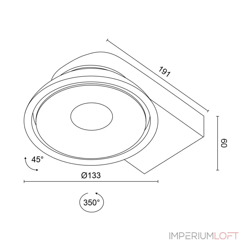 Потолочный поворотный светодиодный светильник LeDron ORBIT SLIM ORBIT SLIM Black от ImperiumLoft Потолочный поворотный светодиодный светильник LeDron ORBIT SLIM ORBIT SLIM Black от ImperiumLoft