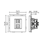 Розетка компьютерная двойная LeDron Dual CAT 6 (DATA) White