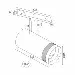 Светодиодный светильник для магнитной системы LeDron VISION T085-M18W White