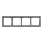 Рамка на 4 поста для розеток и выключателей LeDron 4 Frame PC Light Grey
