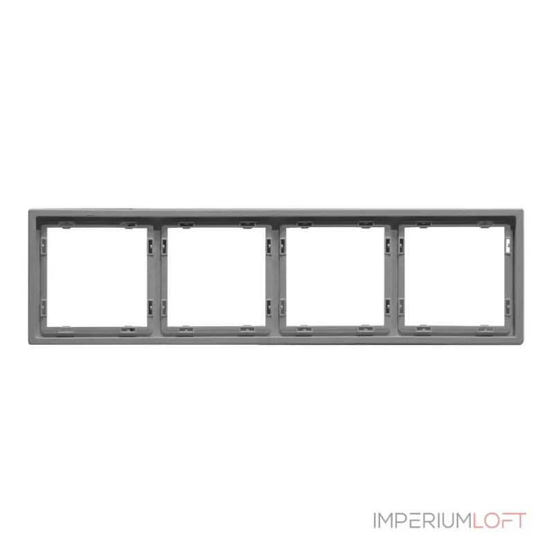 Рамка на 4 поста для розеток и выключателей LeDron 4 Frame PC Light Grey Рамка на 4 поста для розеток и выключателей LeDron 4 Frame PC Light Grey