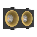 Встраиваемый светильник под сменную лампу LeDron MJ1003 MJ1003 SQ2 Black-Gold от ImperiumLoft