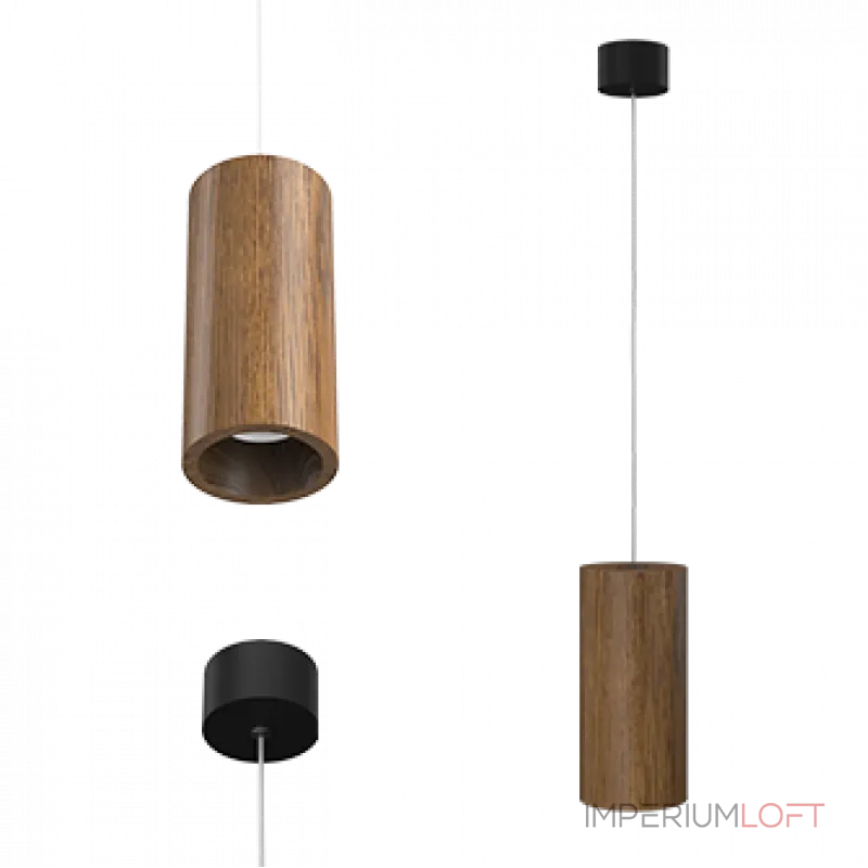 Подвесной светильник LeDron Wooden Glass 2 White