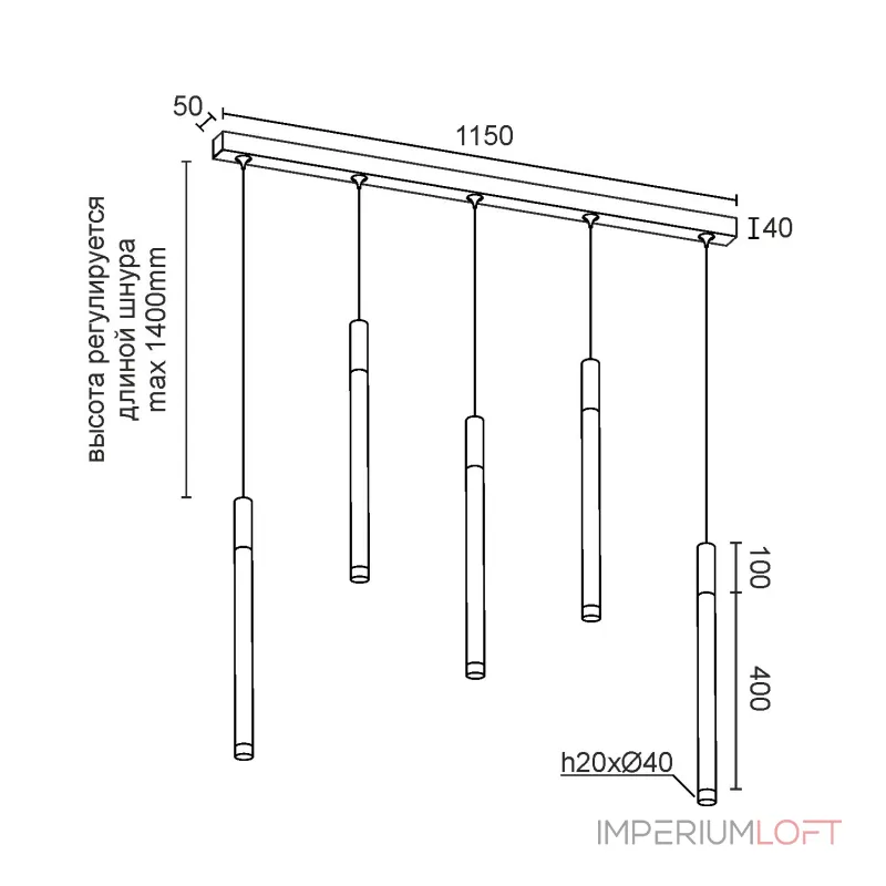 Подвесной светильник LeDron SAGITONY E T40 Wooden E5 T40 Wooden 100 Bl