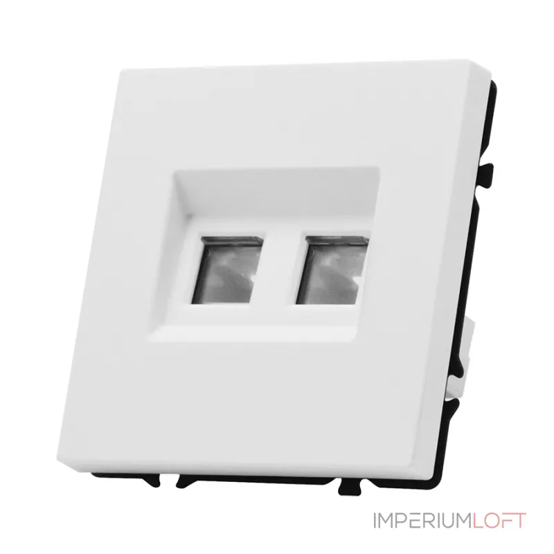 Розетка компьютерная двойная LeDron Dual CAT 6 (DATA) White Розетка компьютерная двойная LeDron Dual CAT 6 (DATA) White
