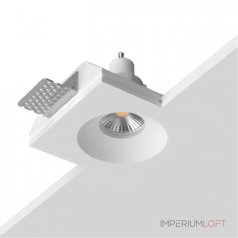 Встраиваемый гипсовый светильник под сменную лампу LeDron LUMI SQ1 105x113 D72 Встраиваемый гипсовый светильник под сменную лампу LeDron LUMI SQ1 105x113 D72