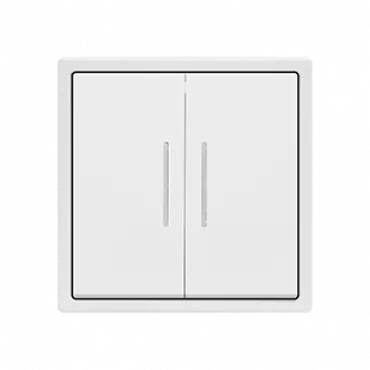Двухклавишный проходной переключатель с LED-подсветкой FORKEL 2 Gang 2 Way LED White Двухклавишный проходной переключатель с LED-подсветкой FORKEL 2 Gang 2 Way LED White