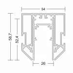 Встраиваемый в натяжной потолок трек Ledron АВД-5933 (5356) 1250 Black от ImperiumLoft
