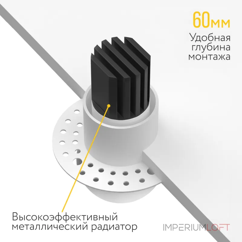 Встраиваемый светодиодный светильник LeDron SL74215/7W White Встраиваемый светодиодный светильник LeDron SL74215/7W White